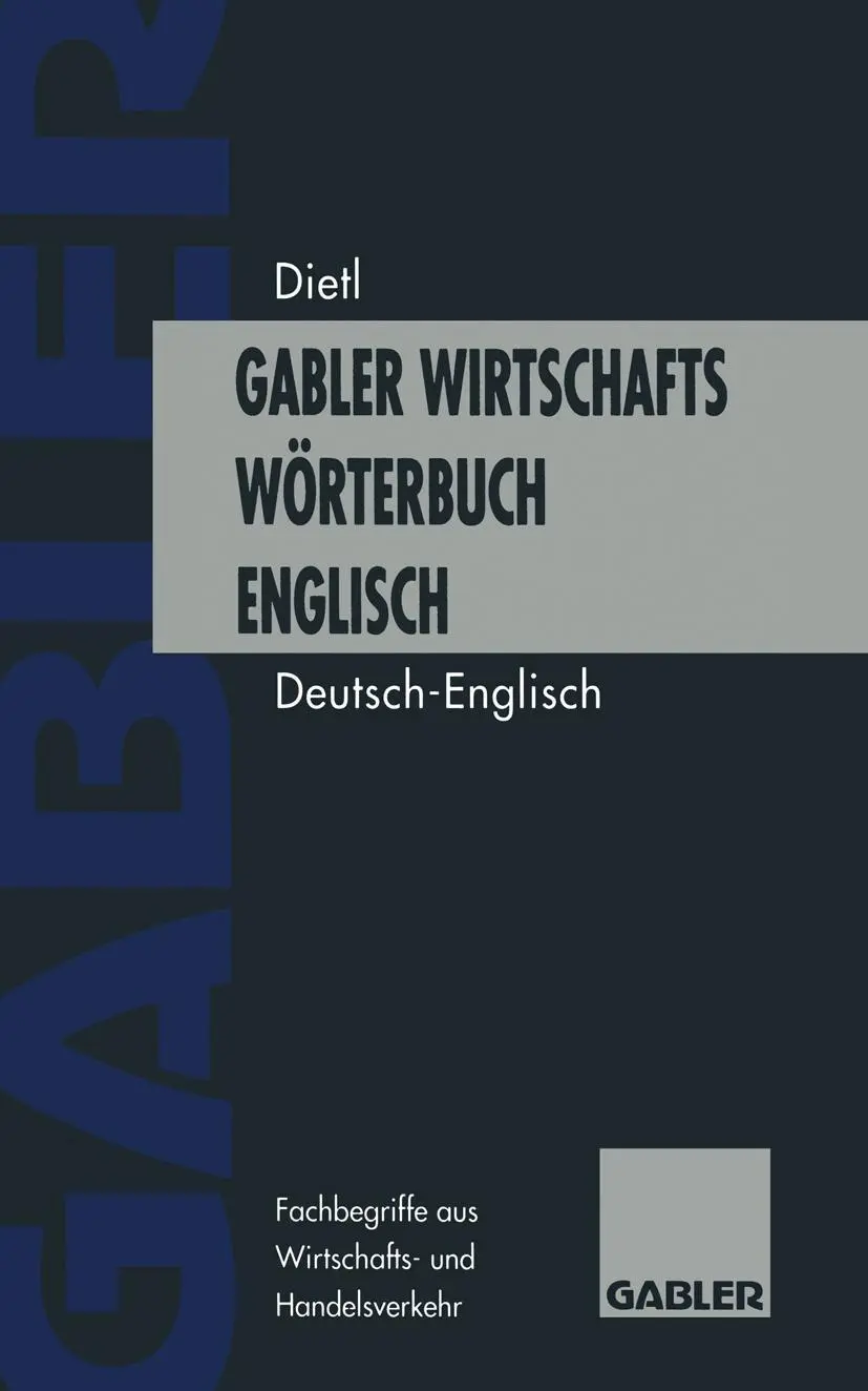 Cover: 9783322948472 | Wirtschaftswörterbuch / Commercial Dictionary | Anthony Lee | Buch
