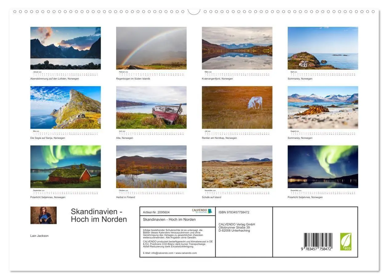 Bild: 9783457758472 | Skandinavien - Hoch im Norden (hochwertiger Premium Wandkalender...