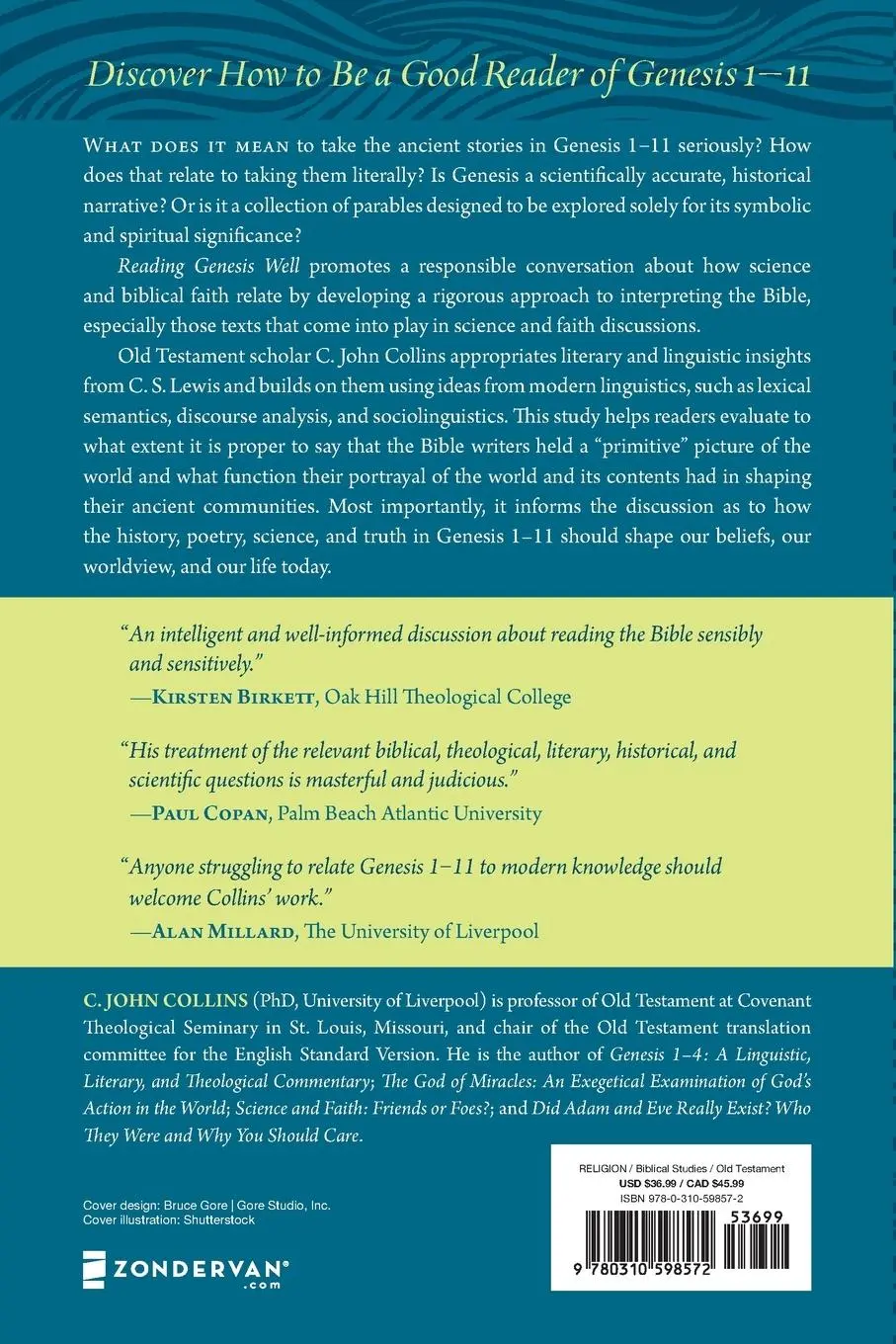 Rückseite: 9780310598572 | Reading Genesis Well | C. John Collins | Taschenbuch | Englisch | 2018