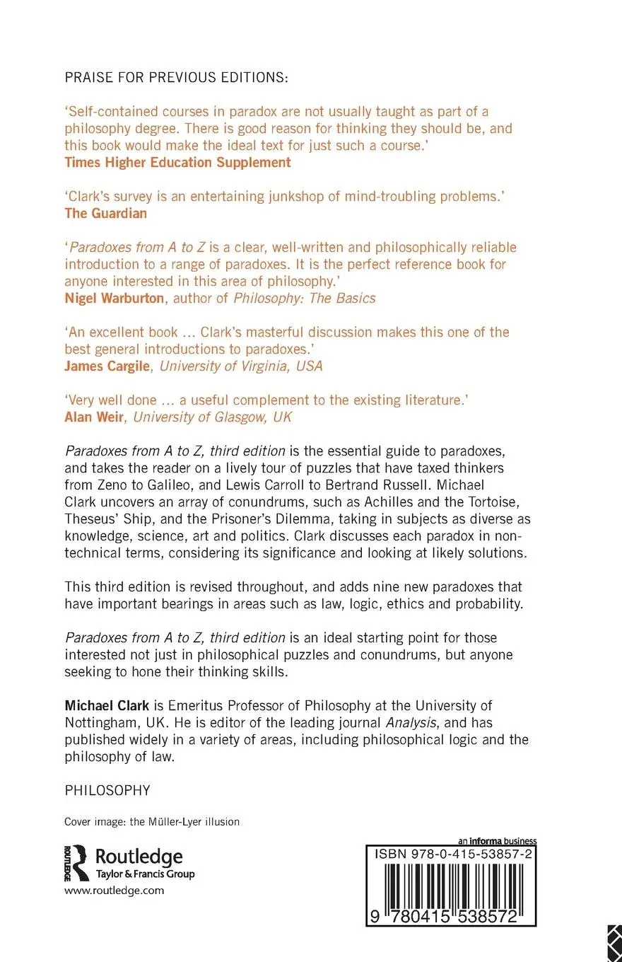 Rückseite: 9780415538572 | Paradoxes from A to Z | Michael Clark | Taschenbuch | Englisch | 2012