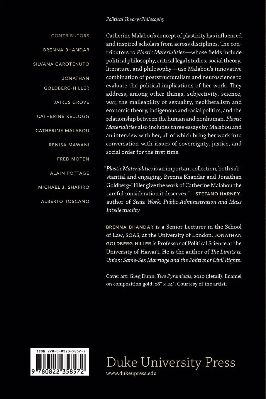 Rückseite: 9780822358572 | Plastic Materialities | Brenna Bhandar | Taschenbuch | Englisch | 2015