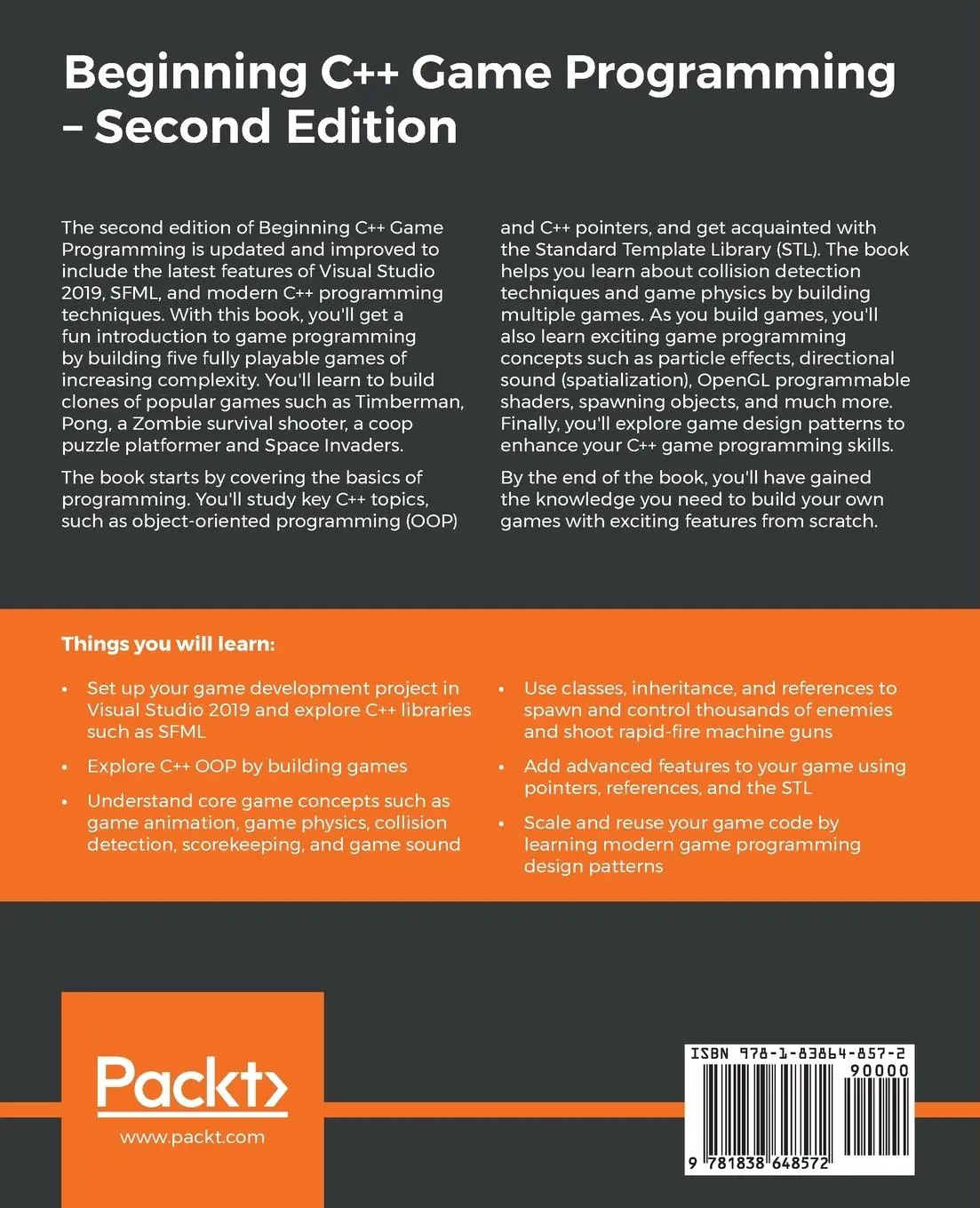 Rückseite: 9781838648572 | Beginning C++ Game Programming - Second Edition | John Horton | Buch