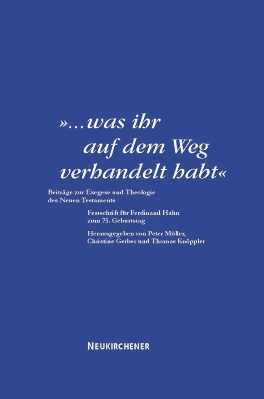 Cover: 9783788718572 | ... was ihr auf dem Weg verhandelt habt | Müller | Taschenbuch | 2001
