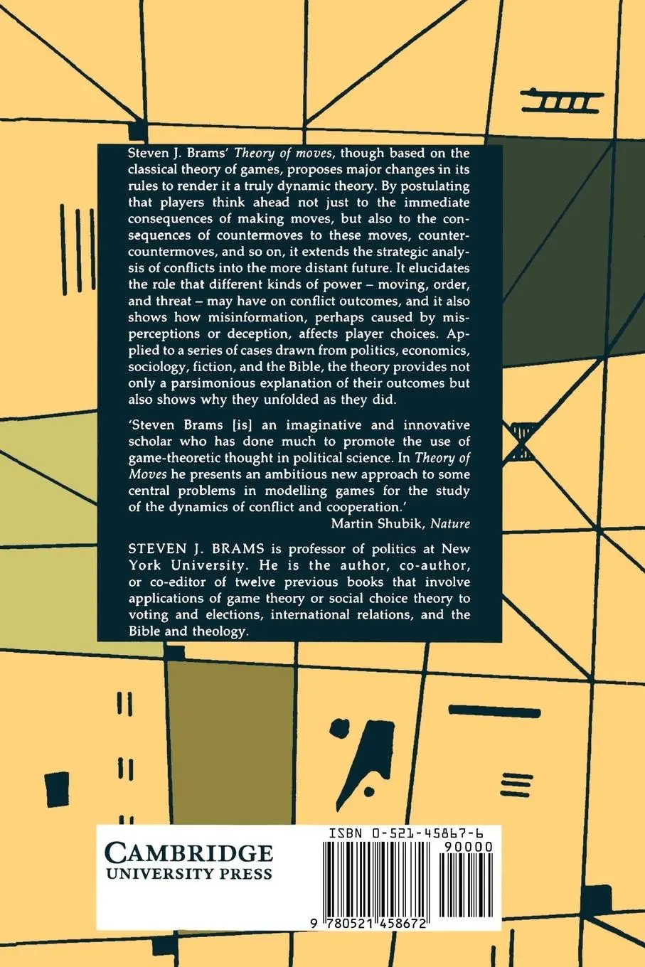 Rückseite: 9780521458672 | Theory of Moves | Steven J. Brams | Taschenbuch | Englisch | 1993
