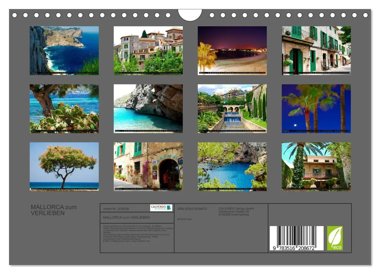 Bild: 9783516208672 | MALLORCA zum VERLIEBEN (Wandkalender 2026 DIN A4 quer), CALVENDO...