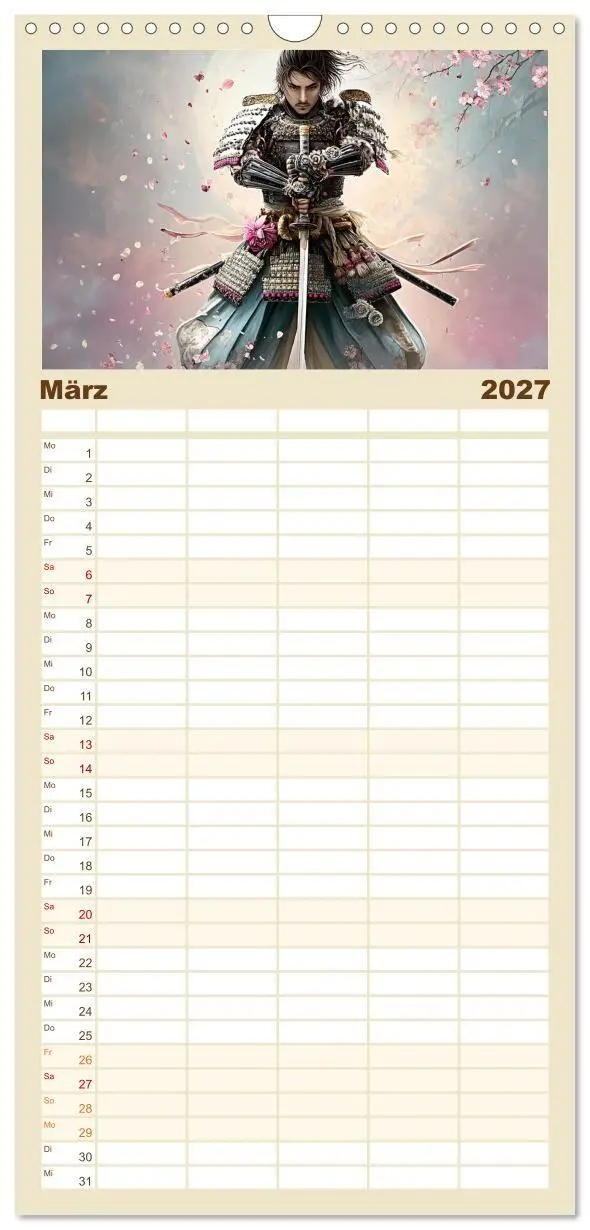 Bild: 9783594288672 | Familienplaner 2027 - Die Seele des Schwertes - Samurai im Bild mit...