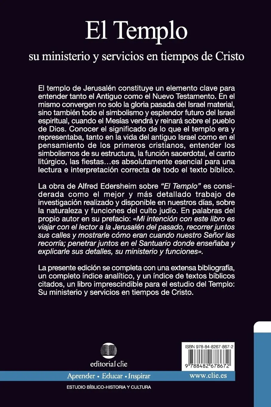 Rückseite: 9788482678672 | El Templo | Su ministerio y servicios en tiempos de Cristo | Edersheim