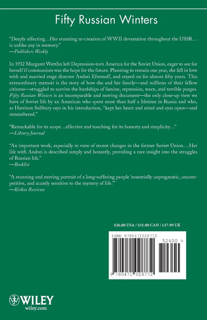 Rückseite: 9780471028772 | Fifty Russian Winters | An American Woman's Life in the Soviet Union