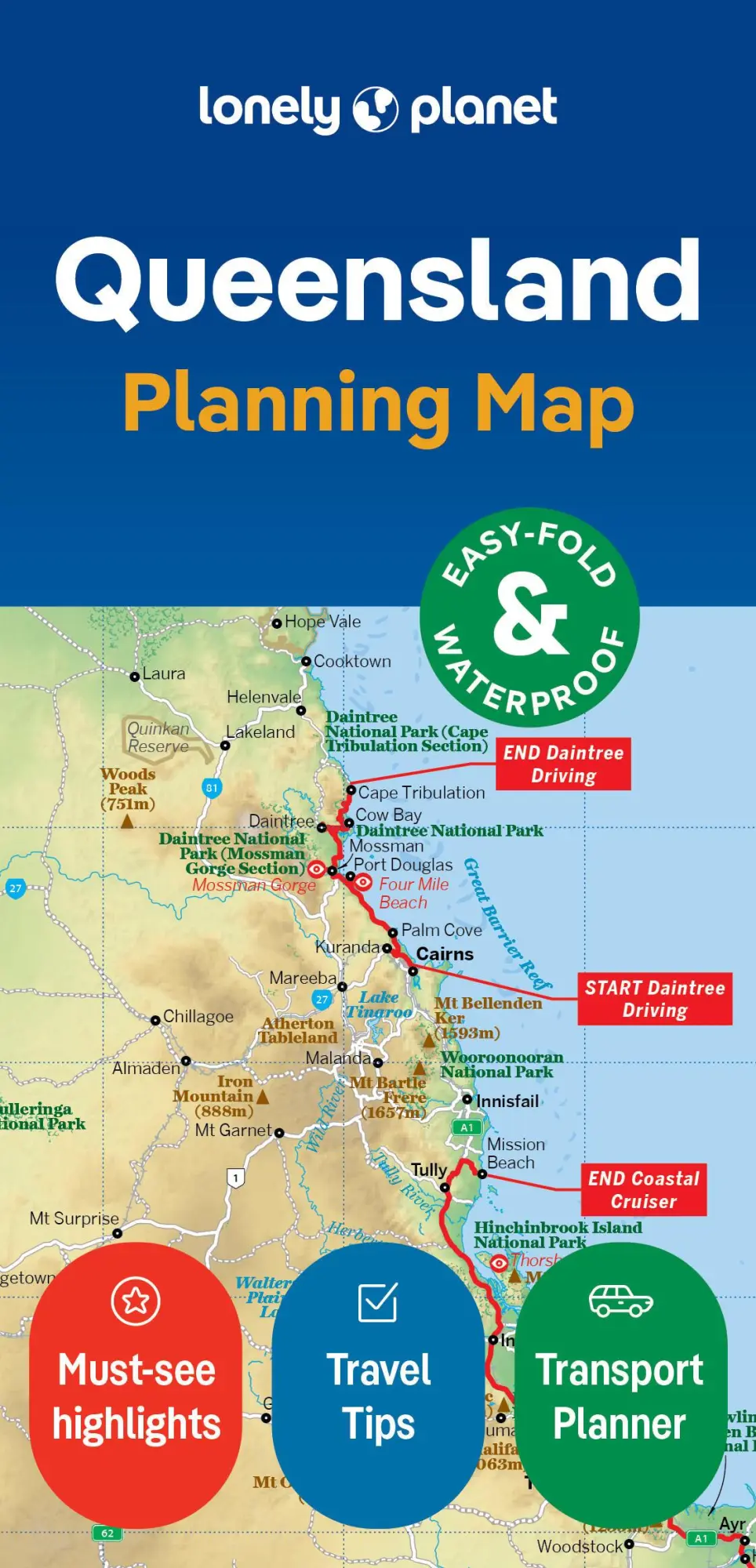Cover: 9781788688772 | Lonely Planet Queensland Planning Map | (Land-)Karte | Englisch | 2024