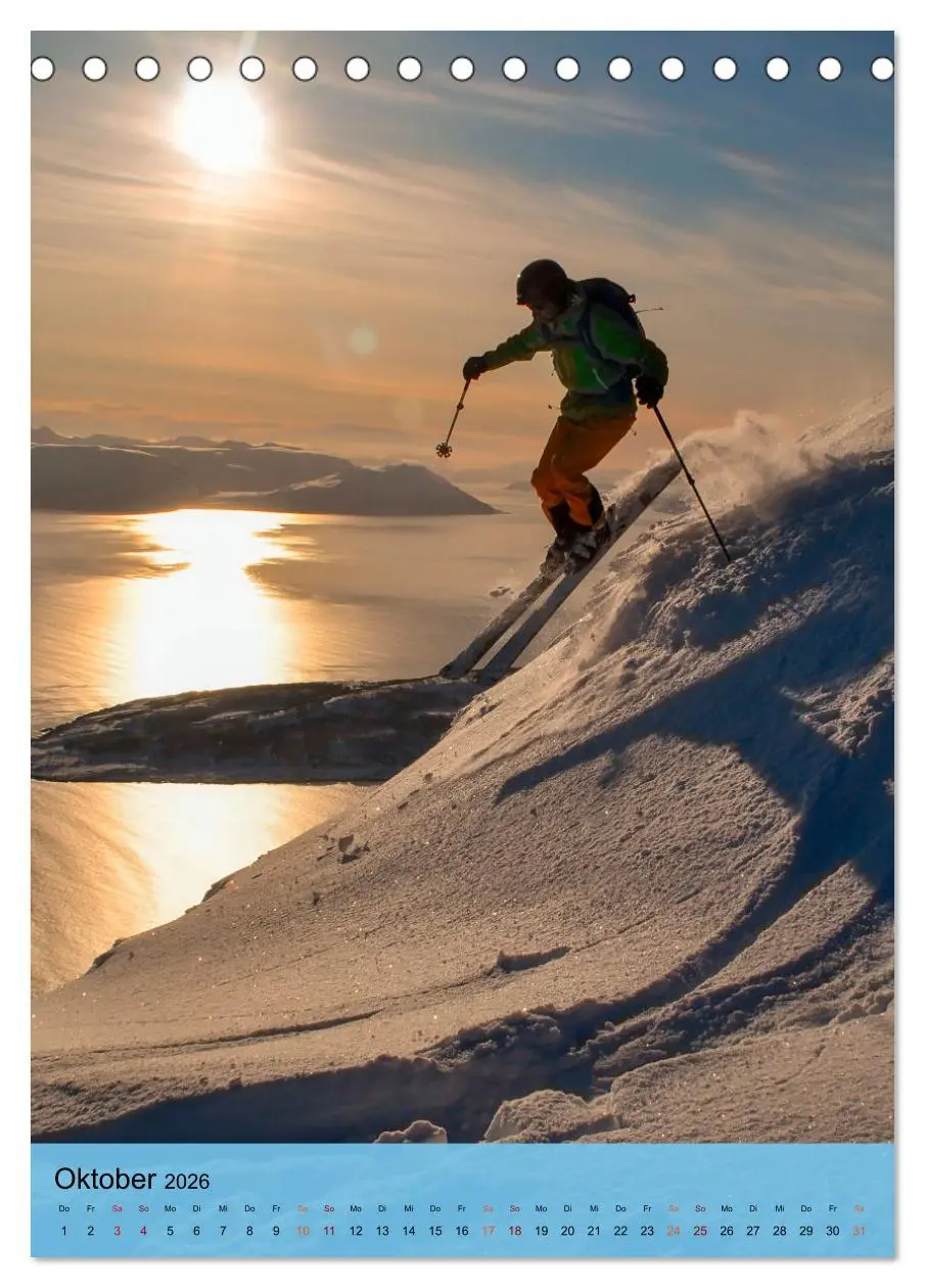 Bild: 9783516368772 | Endlich wieder Skifahren (Tischkalender 2026 DIN A5 hoch), CALVENDO...