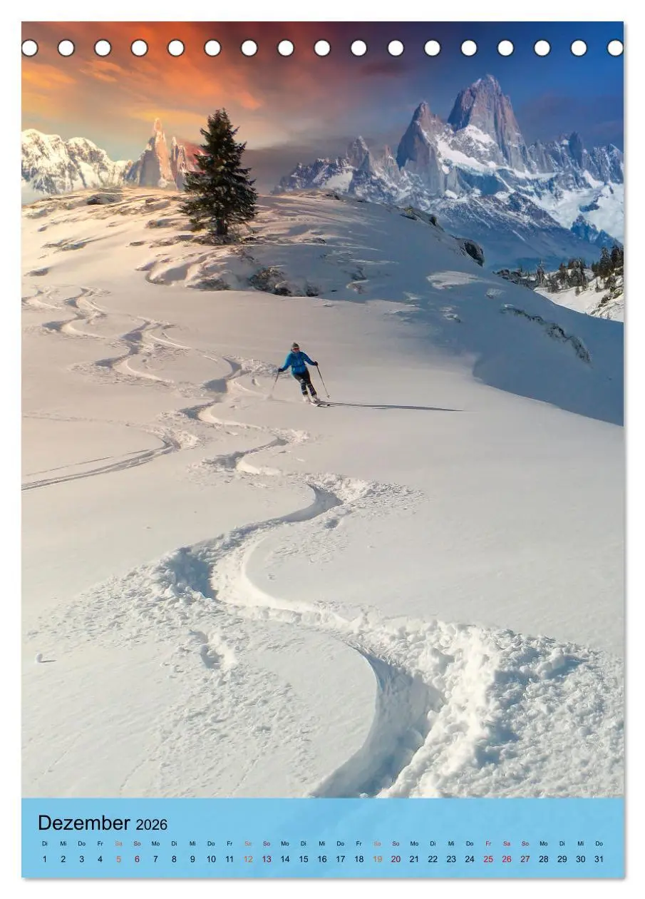 Bild: 9783516368772 | Endlich wieder Skifahren (Tischkalender 2026 DIN A5 hoch), CALVENDO...