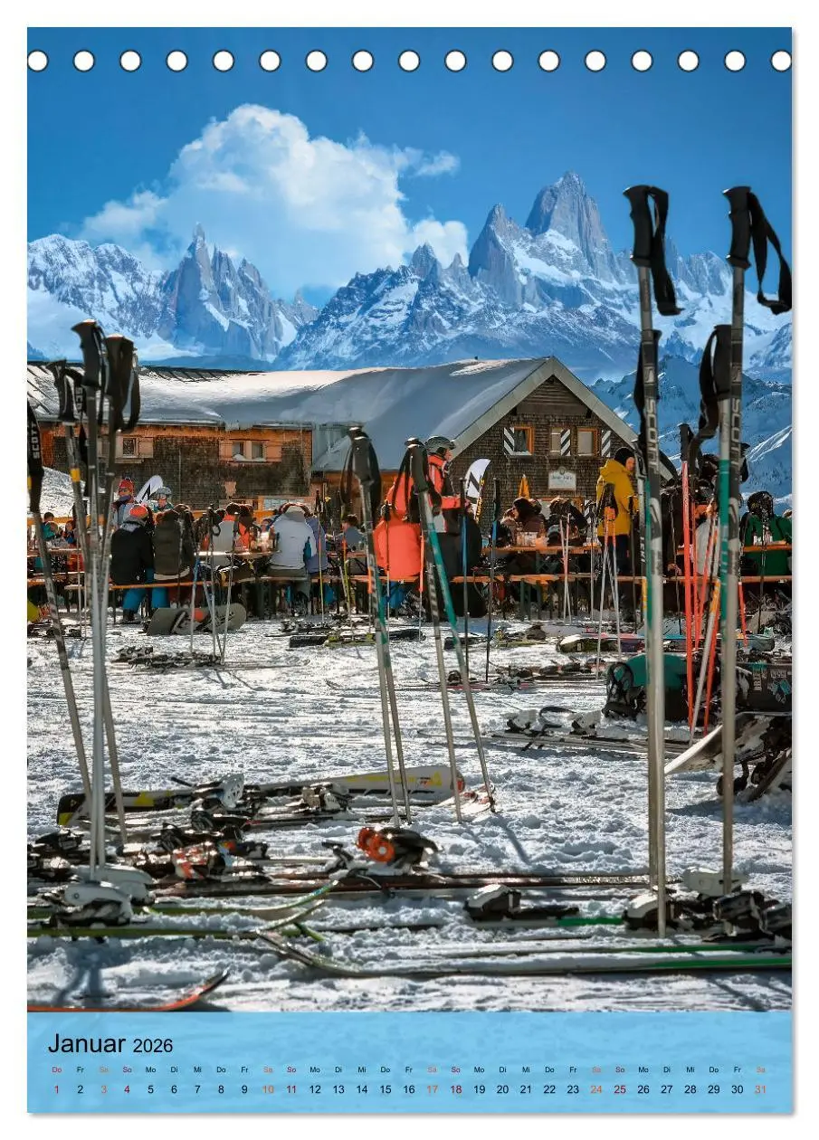 Bild: 9783516368772 | Endlich wieder Skifahren (Tischkalender 2026 DIN A5 hoch), CALVENDO...
