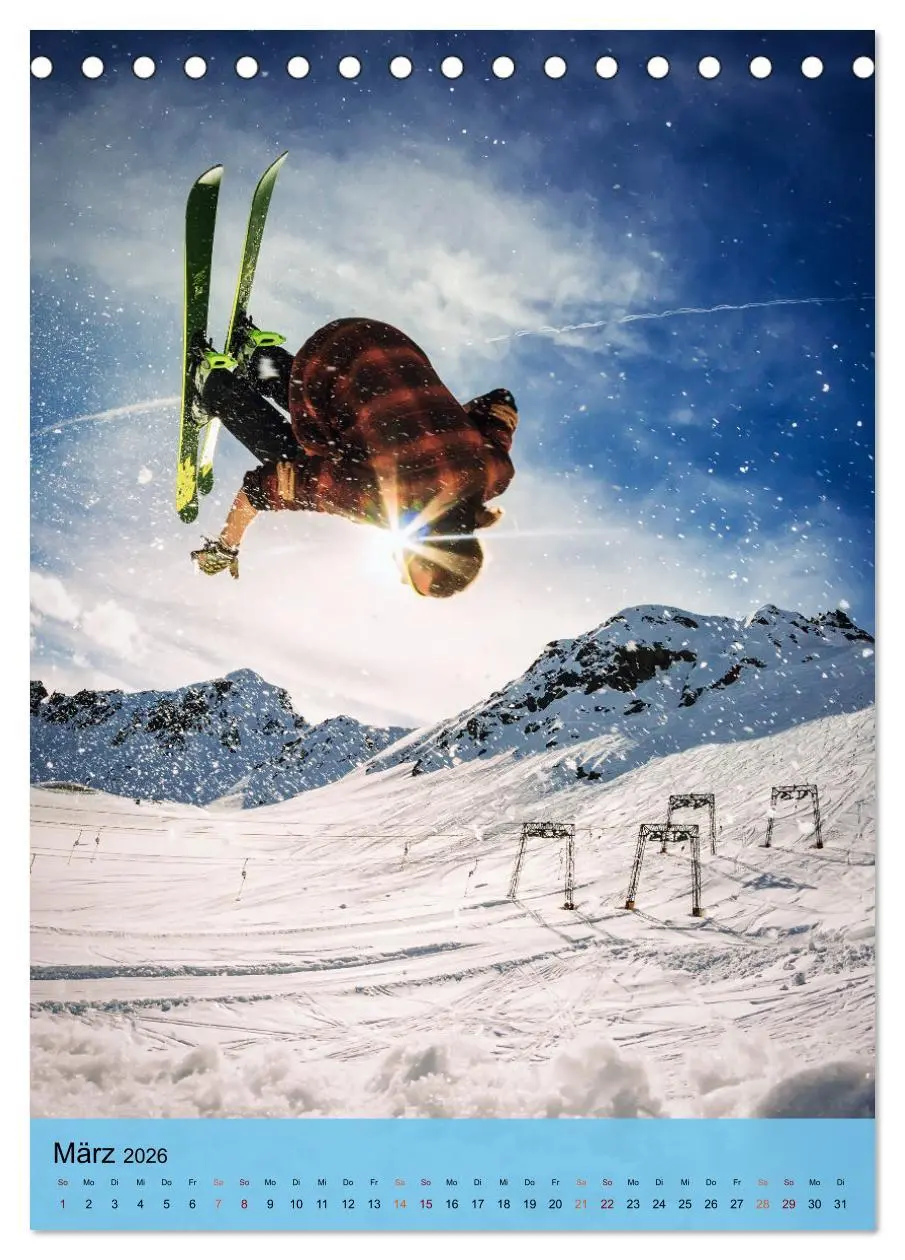 Bild: 9783516368772 | Endlich wieder Skifahren (Tischkalender 2026 DIN A5 hoch), CALVENDO...