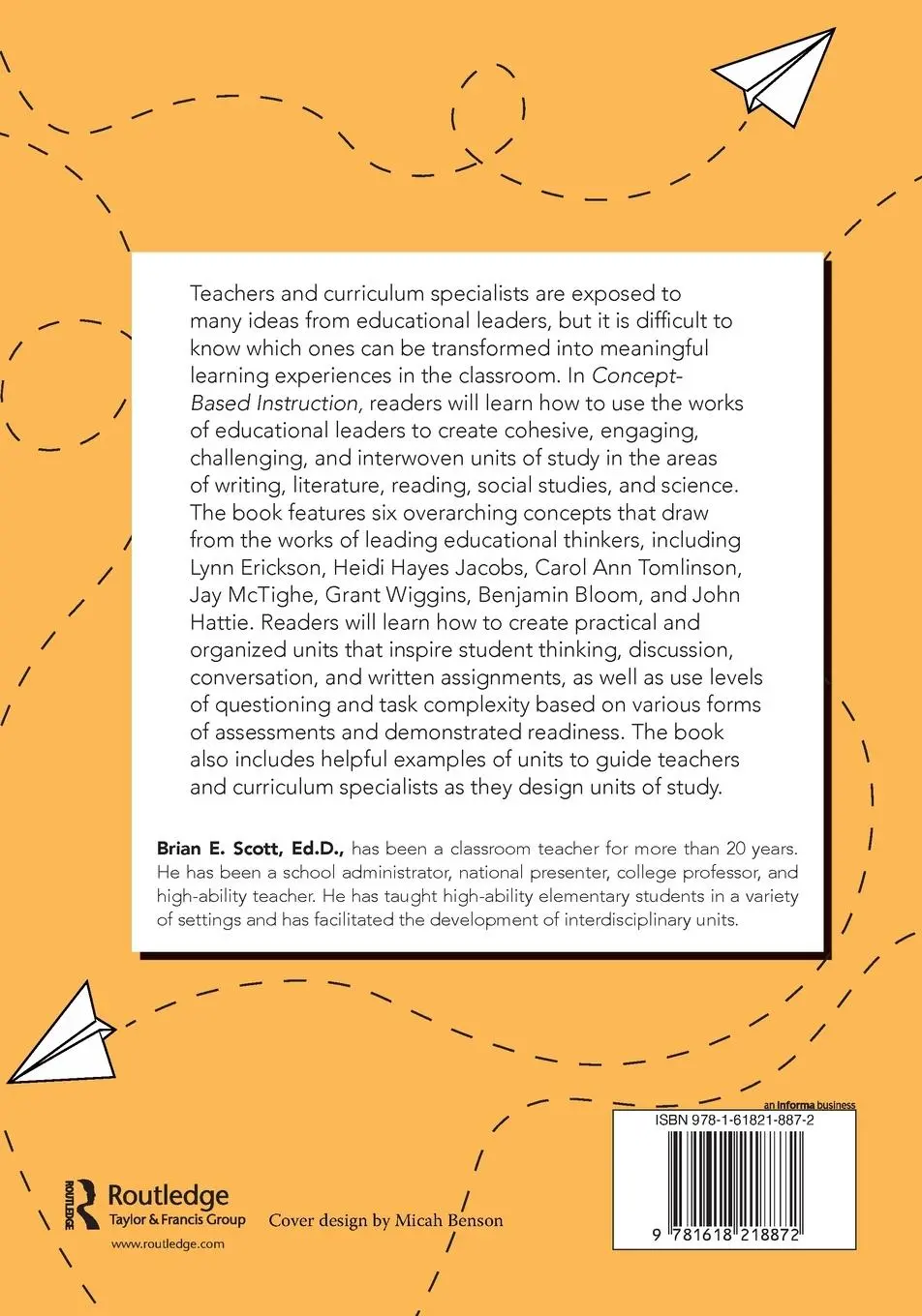 Rückseite: 9781618218872 | Concept-Based Instruction | Brian Scott | Taschenbuch | Englisch