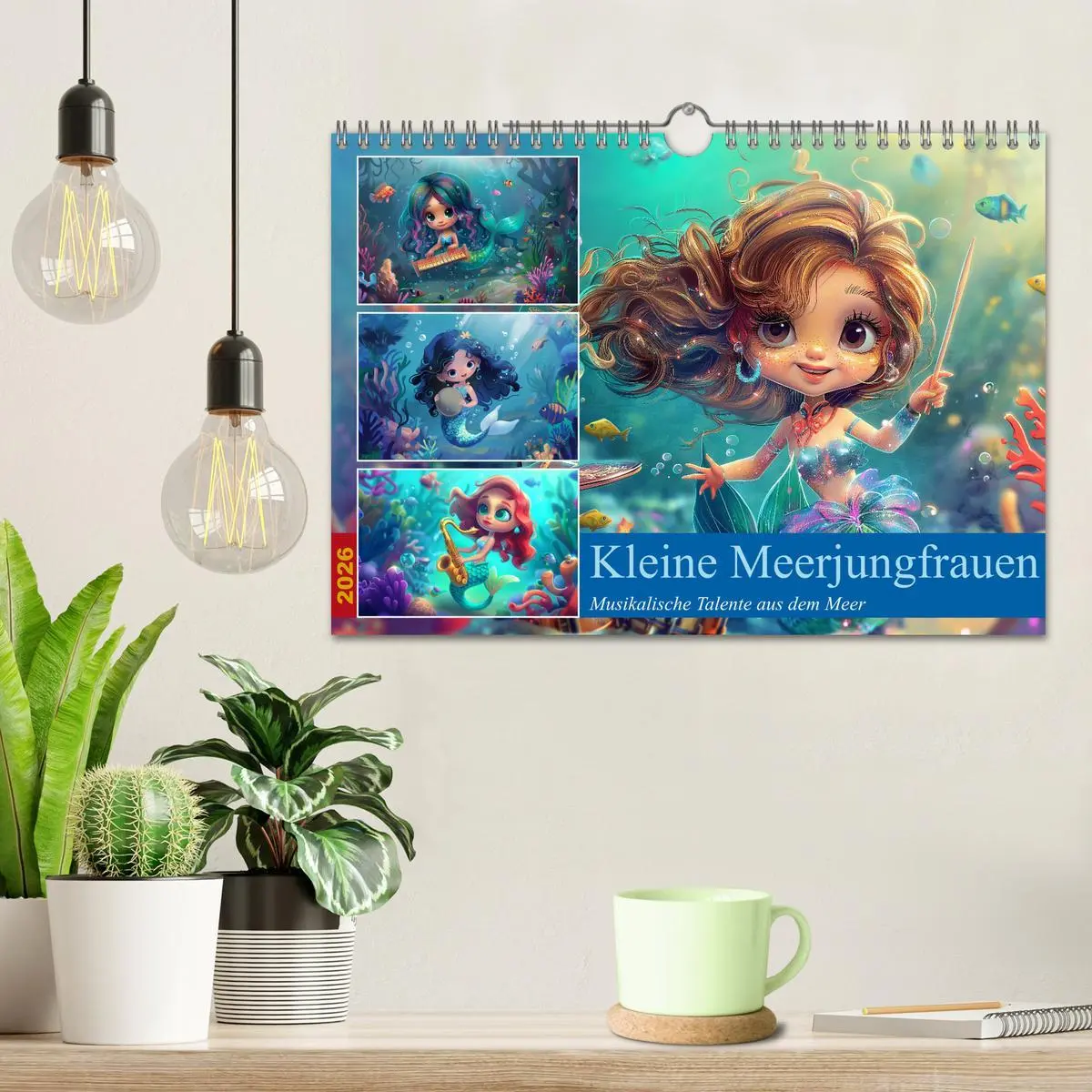 Bild: 9783457338872 | Kleine Meerjungfrauen (Wandkalender 2026 DIN A4 quer), CALVENDO...