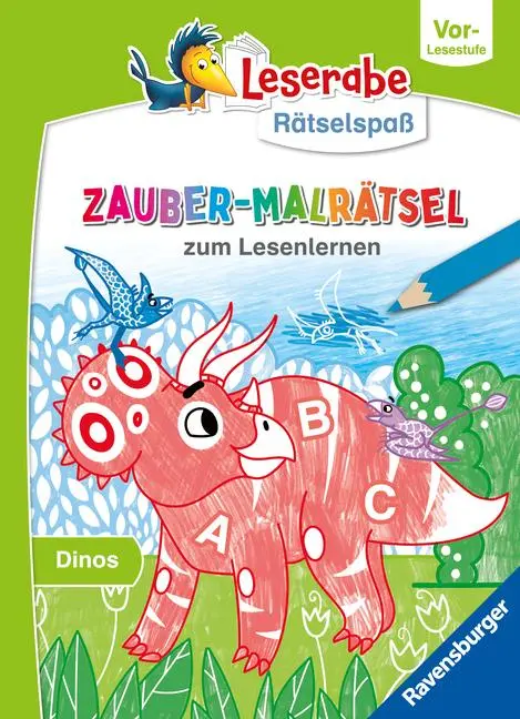 Cover: 9783473488872 | Leserabe Rätselspaß - Zauber-Malrätsel zum Lesenlernen: Dinos...