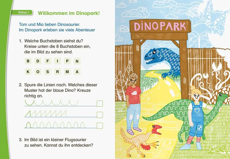 Bild: 9783473488872 | Leserabe Rätselspaß - Zauber-Malrätsel zum Lesenlernen: Dinos...
