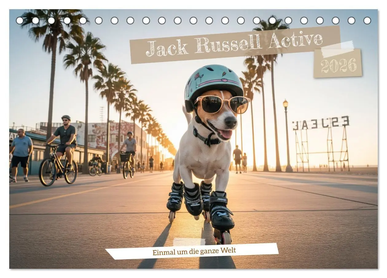 Cover: 9783516668872 | Jack Russel Active (Tischkalender 2026 DIN A5 quer), CALVENDO...