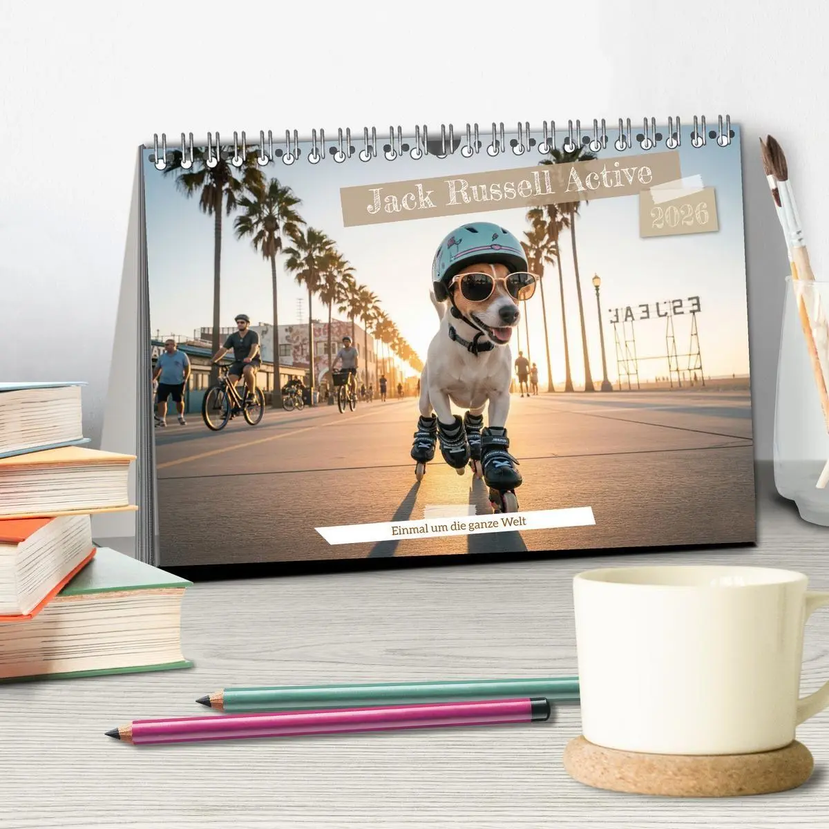 Bild: 9783516668872 | Jack Russel Active (Tischkalender 2026 DIN A5 quer), CALVENDO...
