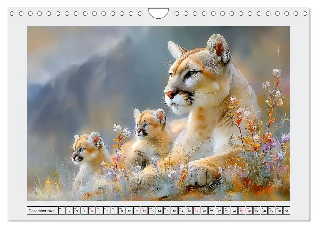 Bild: 9783516808872 | Berglöwen. Kraftvolle Eleganz der Wildnis (Wandkalender 2027 DIN A4...