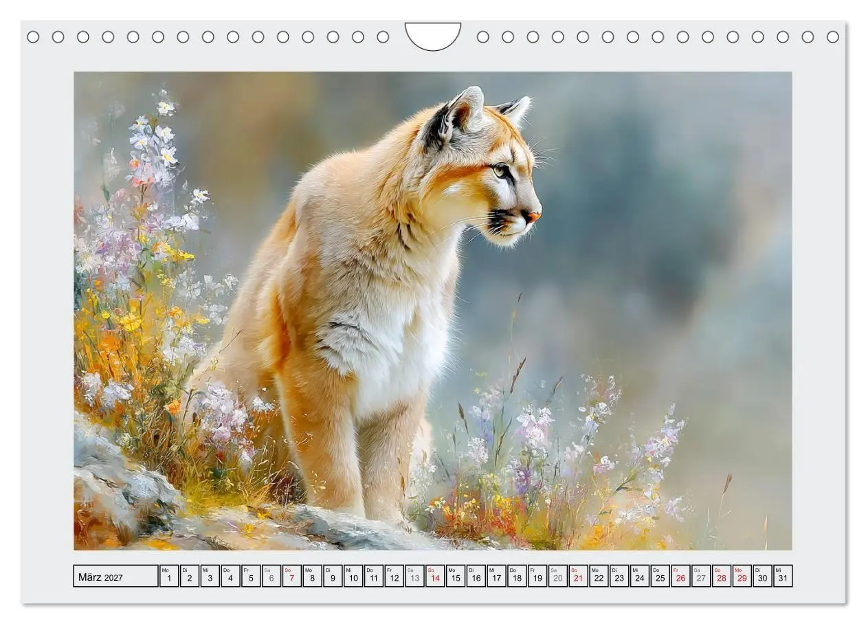 Bild: 9783516808872 | Berglöwen. Kraftvolle Eleganz der Wildnis (Wandkalender 2027 DIN A4...