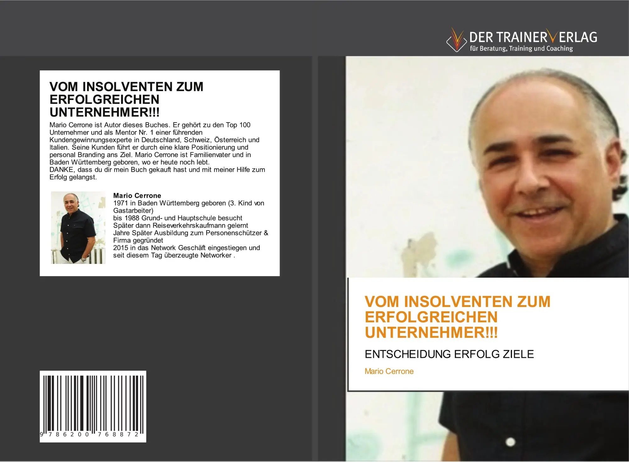 Cover: 9786200768872 | VOM INSOLVENTEN ZUM ERFOLGREICHEN UNTERNEHMER!!! | Mario Cerrone