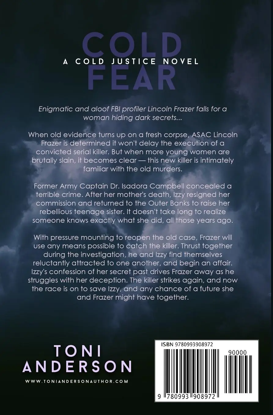 Rückseite: 9780993908972 | Cold Fear | Romantic Thriller | Toni Anderson | Taschenbuch | Englisch