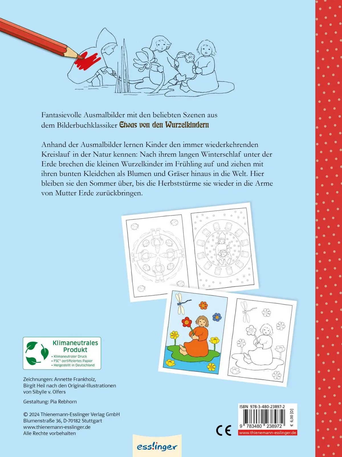 Rückseite: 9783480238972 | Etwas von den Wurzelkindern: Jahreszeiten-Malbuch | Sibylle von Olfers Rückseite: 9783480238972 | Etwas von den Wurzelkindern: Jahreszeiten-Malbuch | Sibylle von Olfers