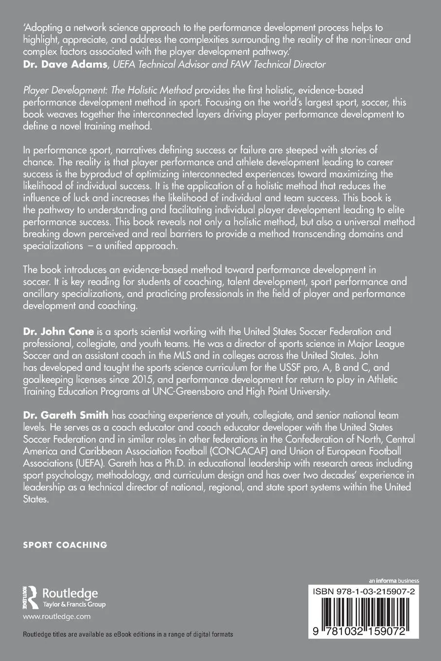 Rückseite: 9781032159072 | Player Development | The Holistic Method | John Cone (u. a.) | Buch