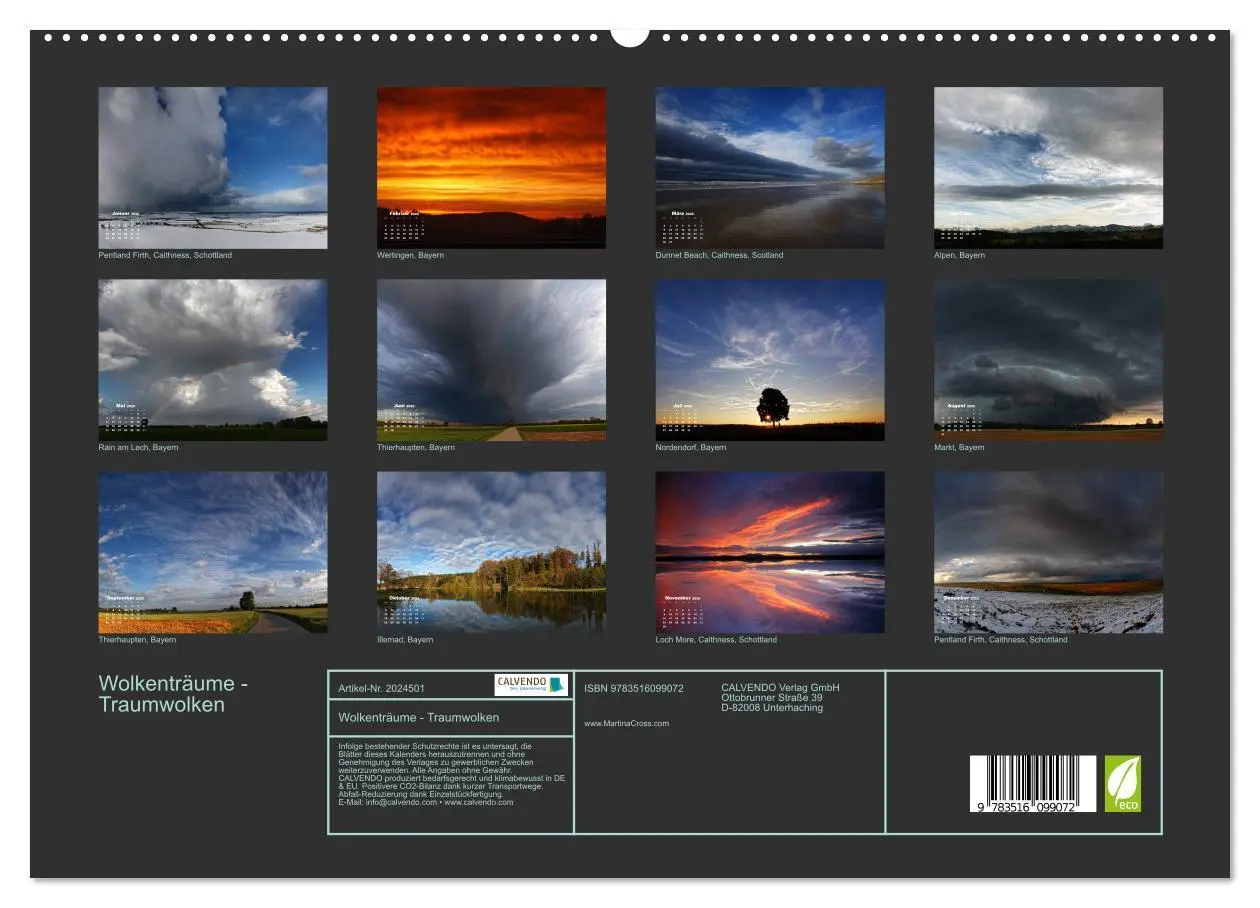 Bild: 9783516099072 | Wolkenträume - Traumwolken (hochwertiger Premium Wandkalender 2026...