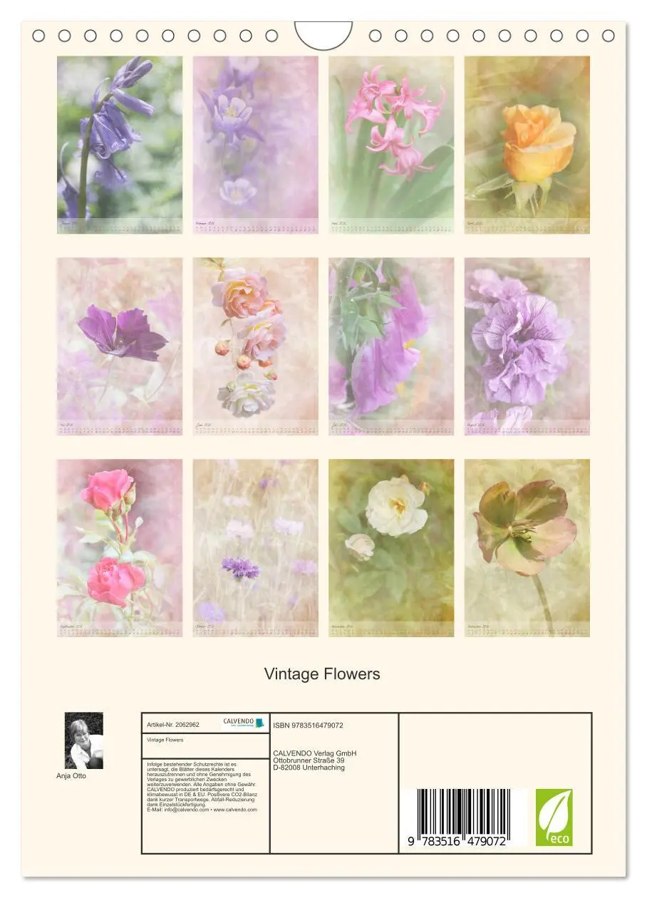 Bild: 9783516479072 | Vintage Flowers (Wandkalender 2026 DIN A4 hoch), CALVENDO...