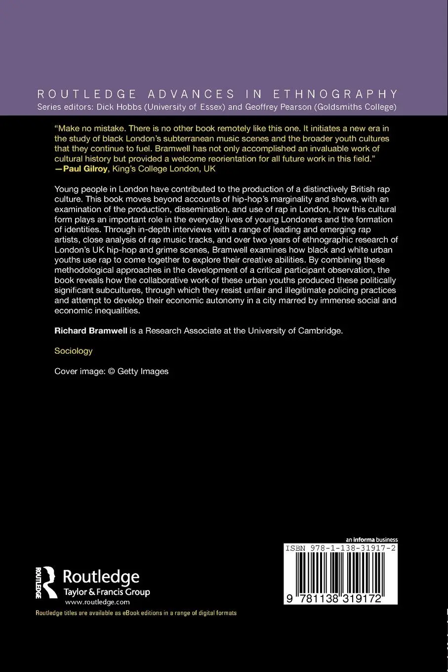 Rückseite: 9781138319172 | UK Hip-Hop, Grime and the City | Richard Bramwell | Taschenbuch | 2018