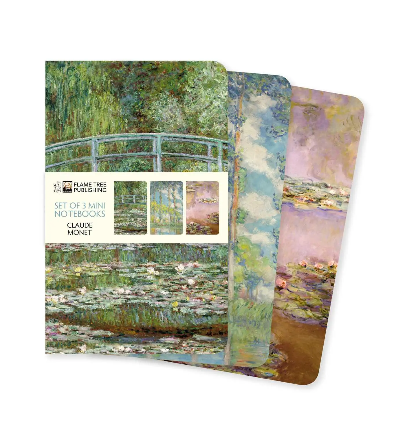 Cover: 9781787559172 | Claude Monet Set of 3 Mini Notebooks | Flame Tree Publishing | Buch