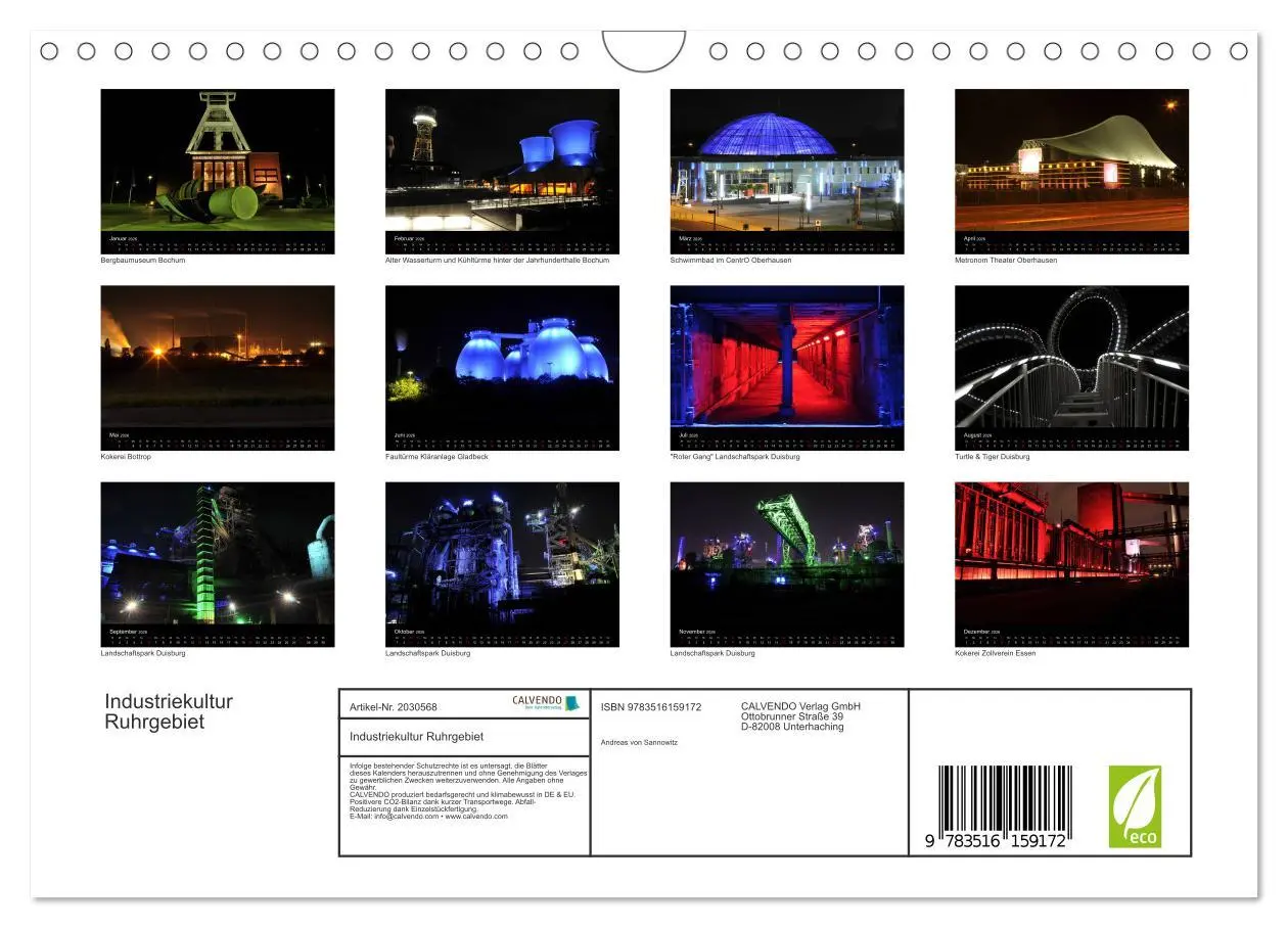 Bild: 9783516159172 | Industriekultur Ruhrgebiet (Wandkalender 2026 DIN A4 quer),...