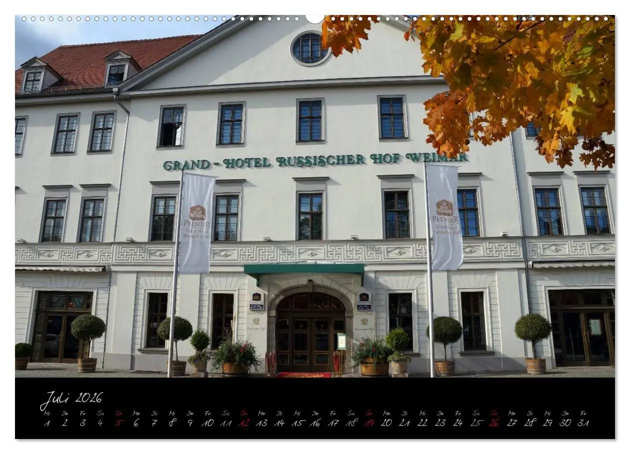 Bild: 9783516229172 | Weimar (Wandkalender 2026 DIN A2 quer), CALVENDO Monatskalender | 2026