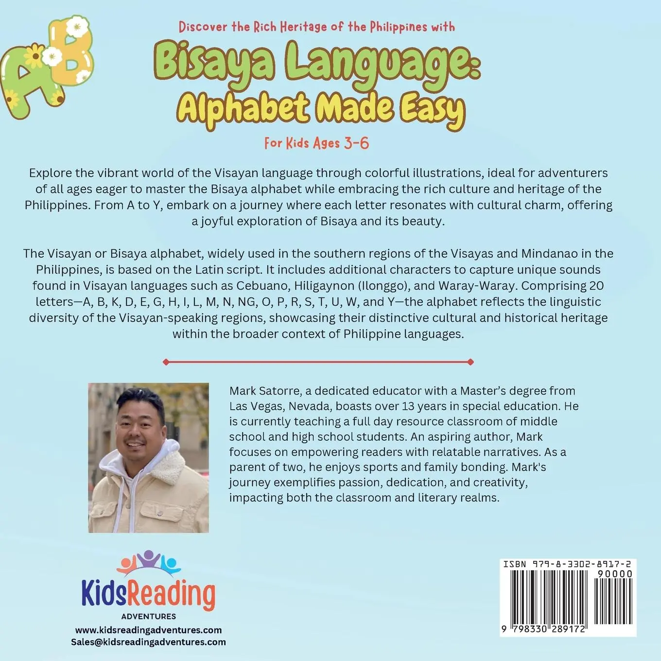 Rückseite: 9798330289172 | Bisaya Language | Alphabet Made Easy | Mark Satorre | Taschenbuch
