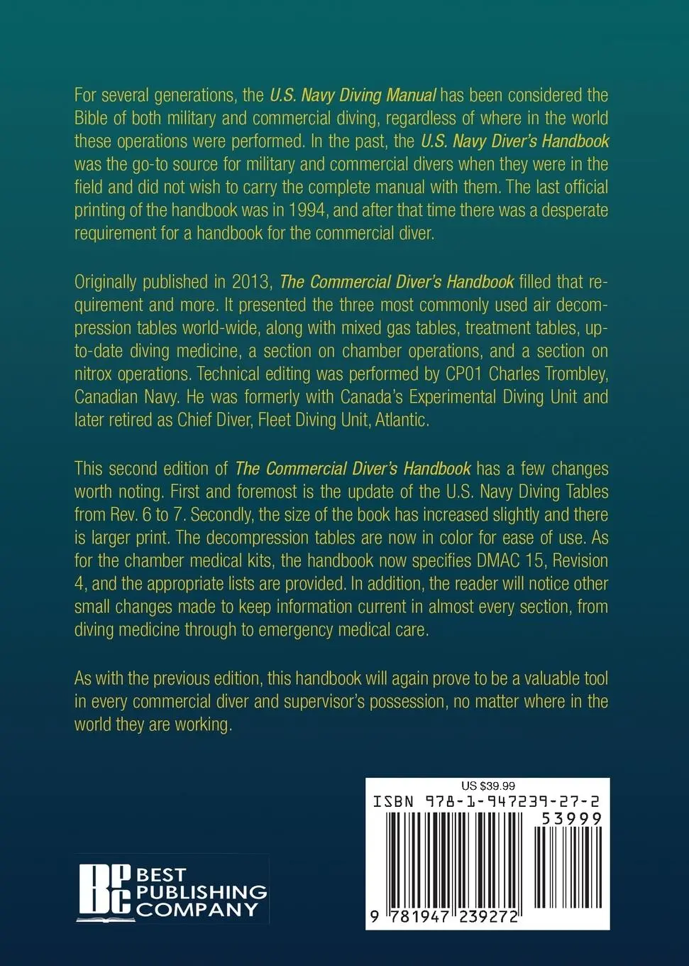 Rückseite: 9781947239272 | The Commercial Diver's Handbook | Hal Lomax | Taschenbuch | Englisch