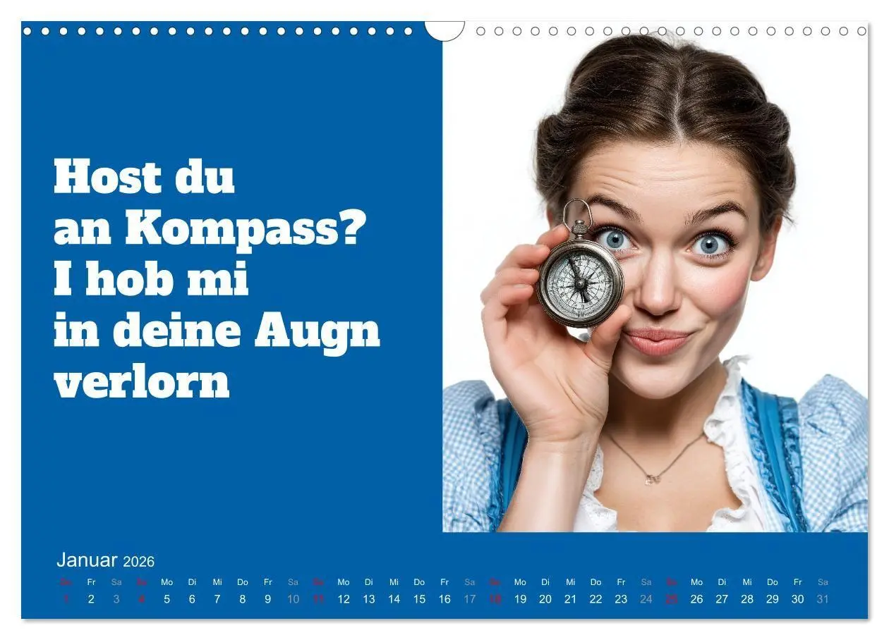 Bild: 9783516699272 | Bayerisch flirten, Gspusi! Bayern Kalender mit Dialekt und Mundart...