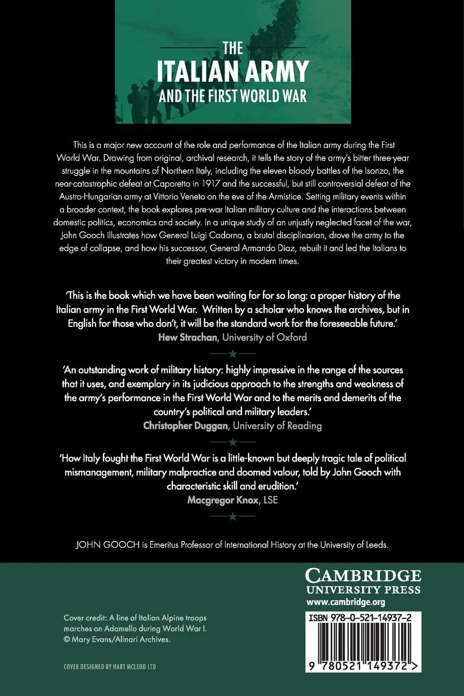 Rückseite: 9780521149372 | The Italian Army and the First World War | John Gooch | Taschenbuch