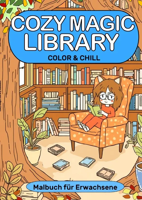 Cover: 9783565029372 | Bibliothek Malbuch Magische Bibliothek Cozy Magic Library | Meik