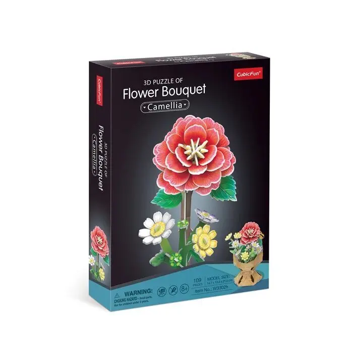 Cover: 7640409429472 | CUBICFUN - 3D Puzzle Blumentopf Kamelie 109 Teile | Spiel | 663302