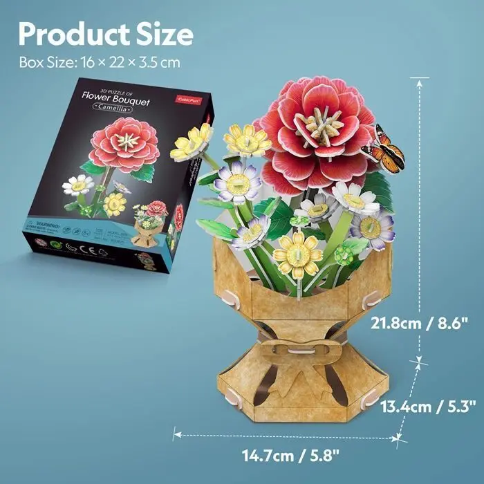 Bild: 7640409429472 | CUBICFUN - 3D Puzzle Blumentopf Kamelie 109 Teile | Spiel | 663302