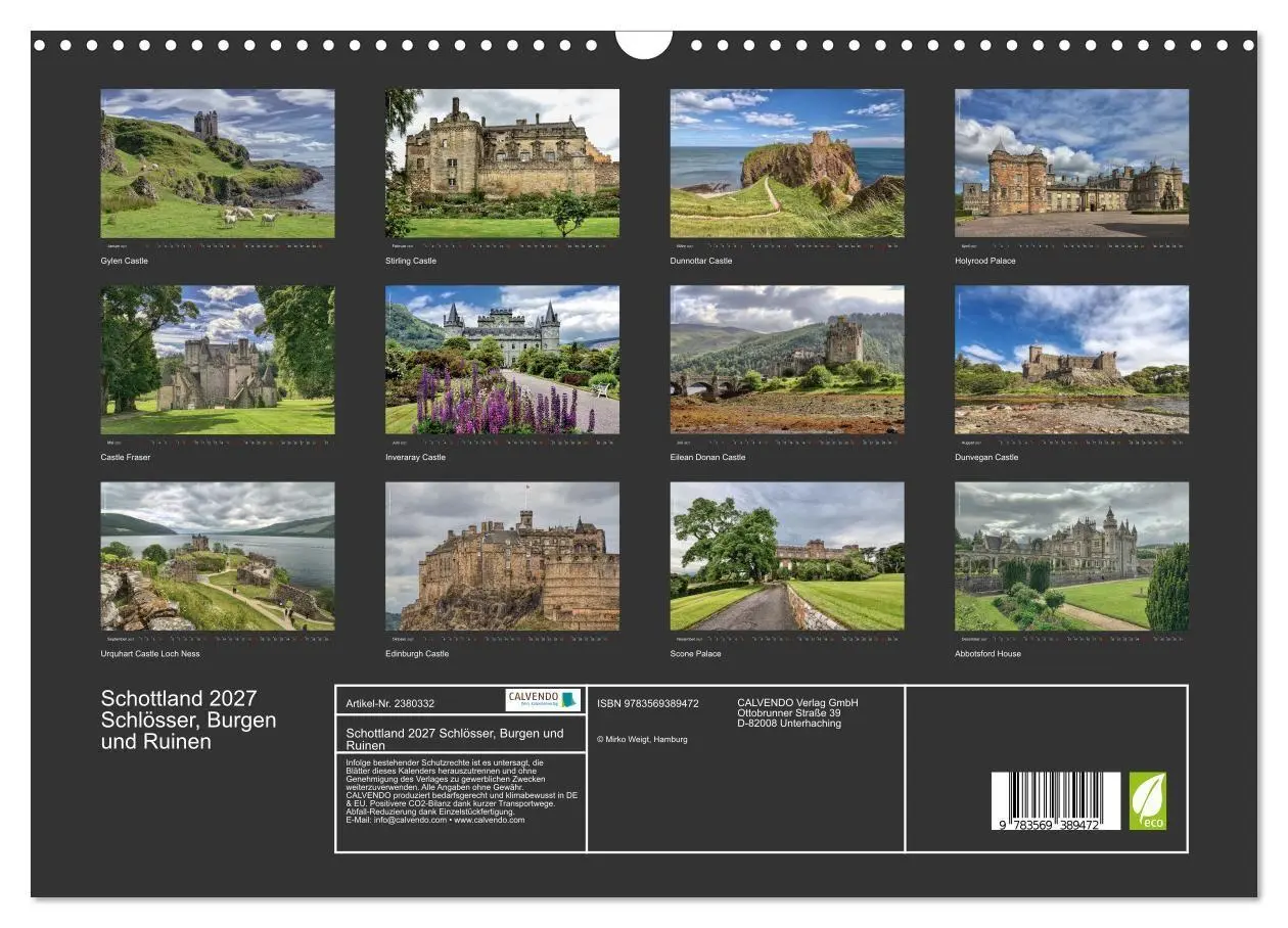 Bild: 9783569389472 | Schottland 2027 Schlösser, Burgen und Ruinen (Wandkalender 2027 DIN...