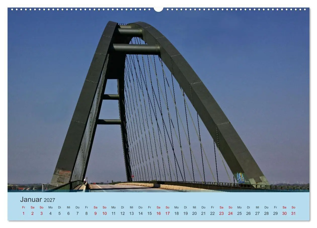 Bild: 9783569529472 | Fehmarnsund Brücke (hochwertiger Premium Wandkalender 2027 DIN A2...