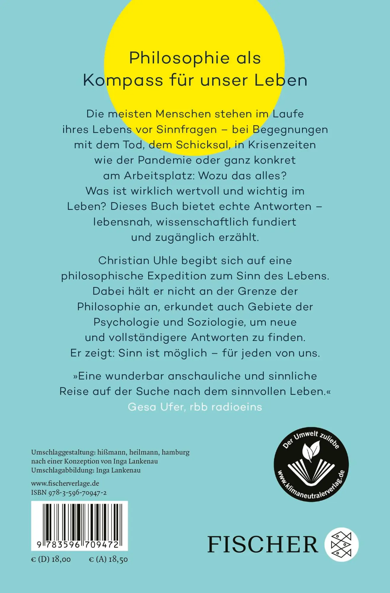 Rückseite: 9783596709472 | Wozu das alles? | Eine philosophische Reise zum Sinn des Lebens | Uhle