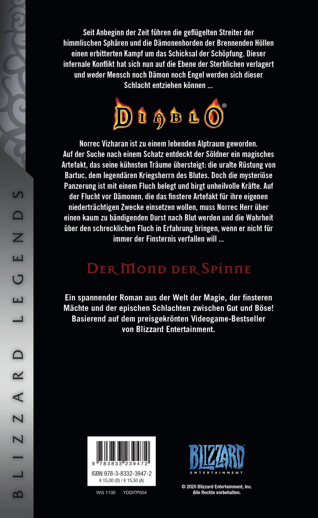 Rückseite: 9783833239472 | Diablo: Der Mond der Spinne | Blizzard Legends | Richard A. Knaak