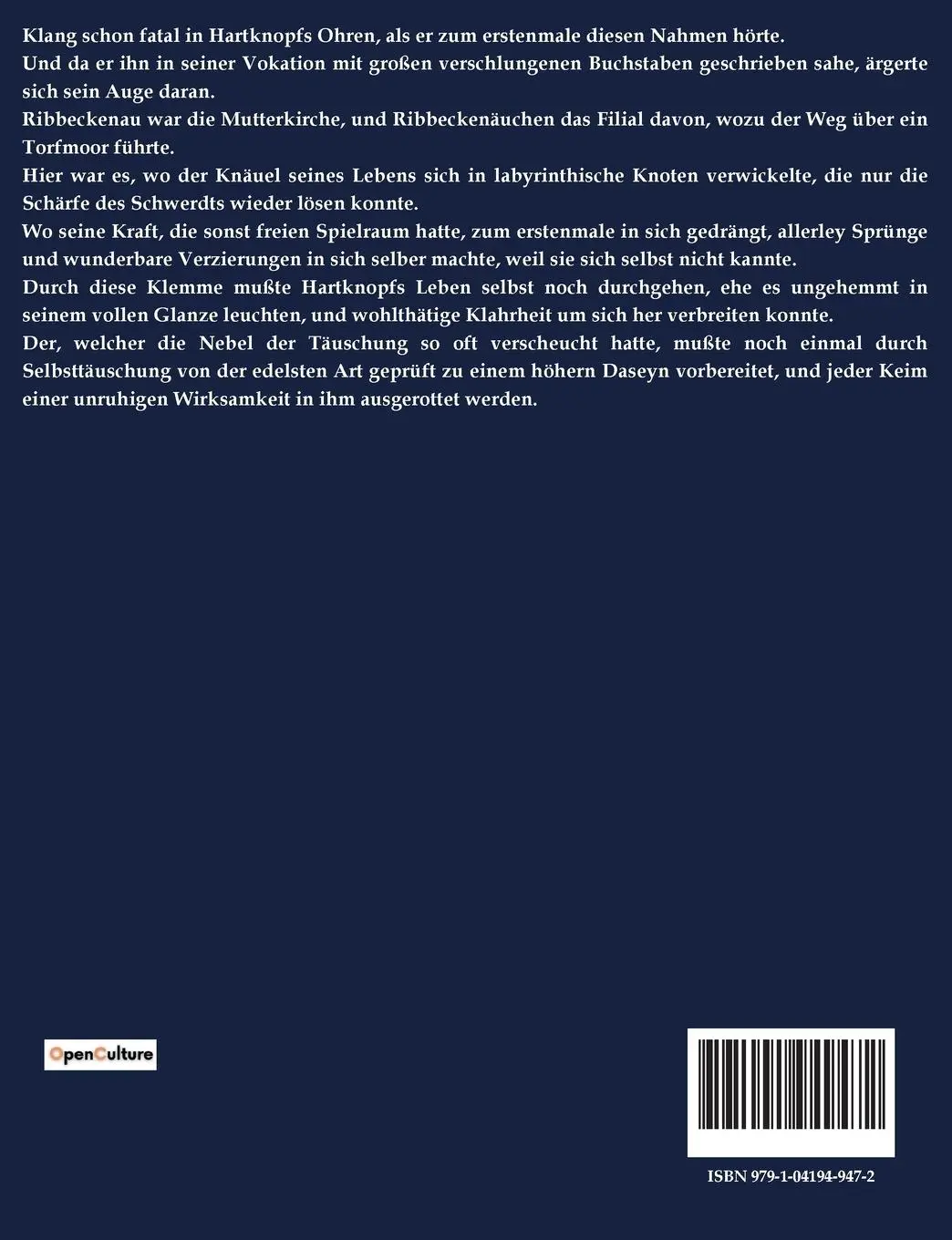 Rückseite: 9791041949472 | Andreas Hartknopfs Predigerjahre | Karl Philipp Moritz | Taschenbuch