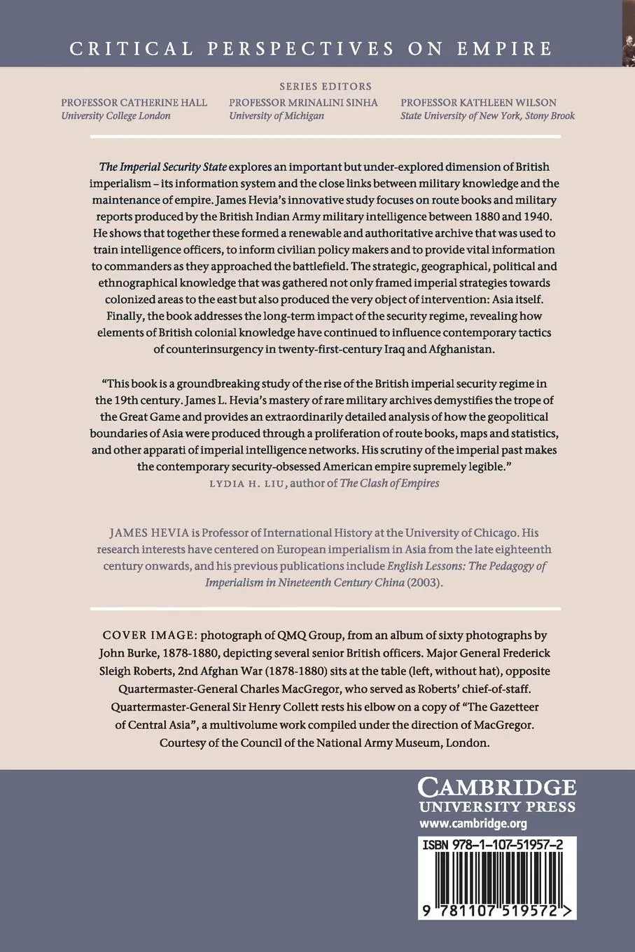 Rückseite: 9781107519572 | The Imperial Security State | James Hevia | Taschenbuch | Englisch