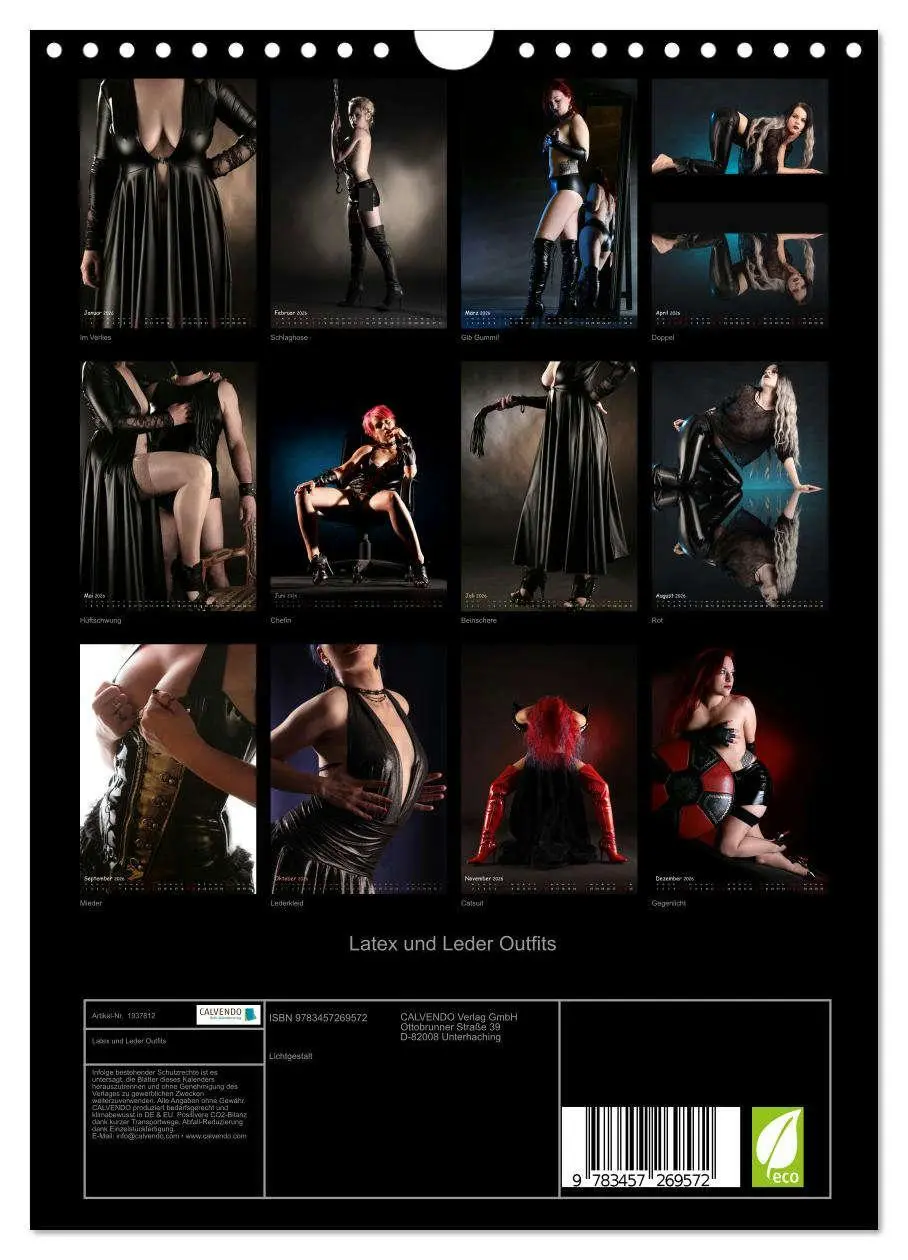 Bild: 9783457269572 | Latex und Leder Outfits (Wandkalender 2026 DIN A4 hoch), CALVENDO...