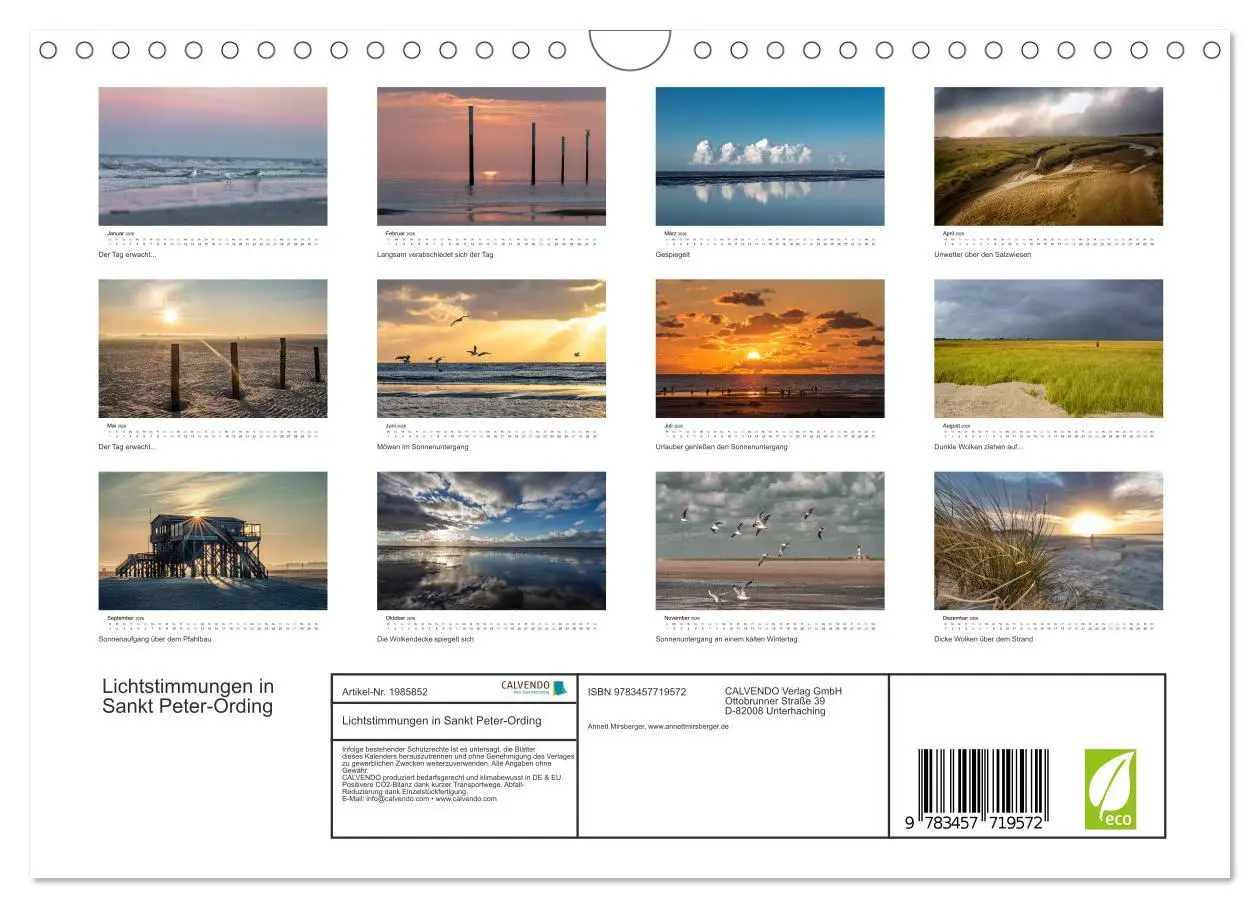 Bild: 9783457719572 | Lichtstimmungen in Sankt Peter-Ording (Wandkalender 2026 DIN A4...
